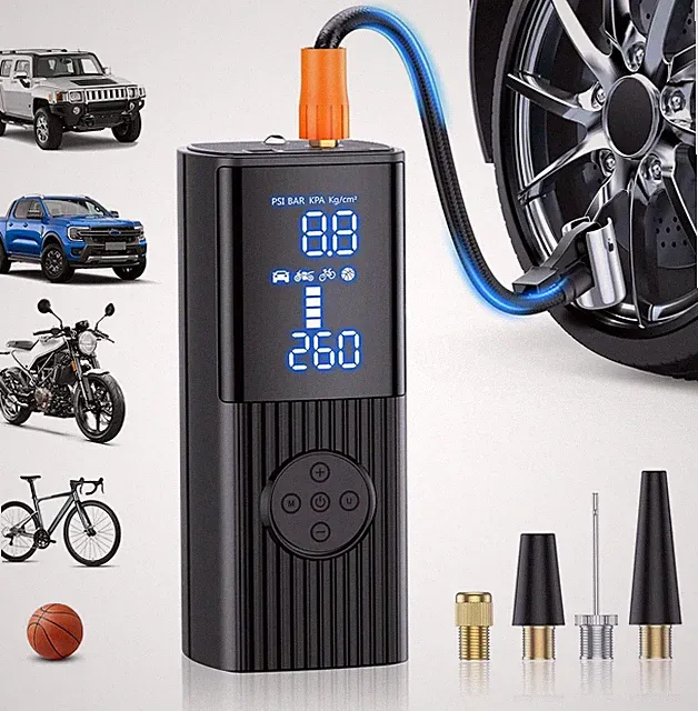 180PSI Air Compressor Tire Inflator Fits Car Moto Bike Tires Air Pump Portable