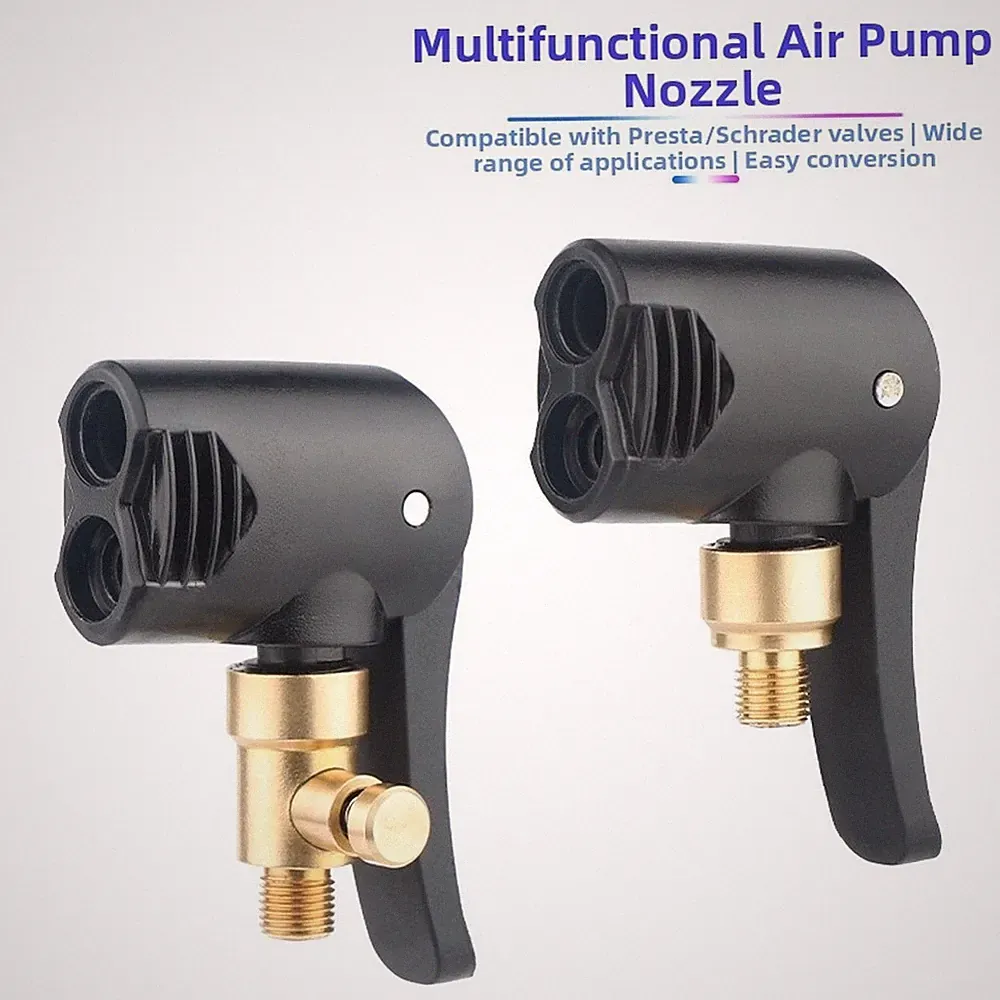 For Car Motorcycle Bike Multipurpose Tire Inflator Adapter with Pressure Valve